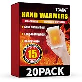 20 Pack Hand Warmers Disposable - Up to 15 Hours of Heat - Super Lasting Air Activated Warmers, All Natural &amp; Portable for Body, Hands &amp; Toes - Odorless Hot Warmer Gifts for Winter Work