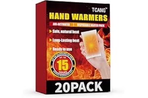 20 Pack Hand Warmers Disposable - Up to 15 Hours of Heat - Super Long Lasting Air Activated Warmers, All Natural & Portable f