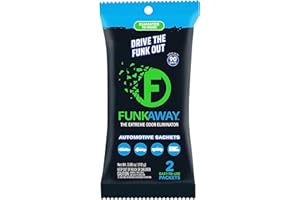 FunkAway Extreme Odor Eliminating Automotive Sachet, Odor Absorbing Packet Ideal for Glove Compartments, Consoles, Trunks & Under Seats, Fresh Smell for Up to 90 Days