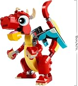 LEGO Creator 3in1 Red Dragon Toy Fish Phoenix Bird 31145 6+ Kids view 6