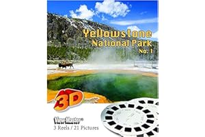 3DSTEREO VIEWMASTER Yellowstone National Park, Pkt. 1 - Compatible with ViewMaster 21 3D Images 3 Reel Set