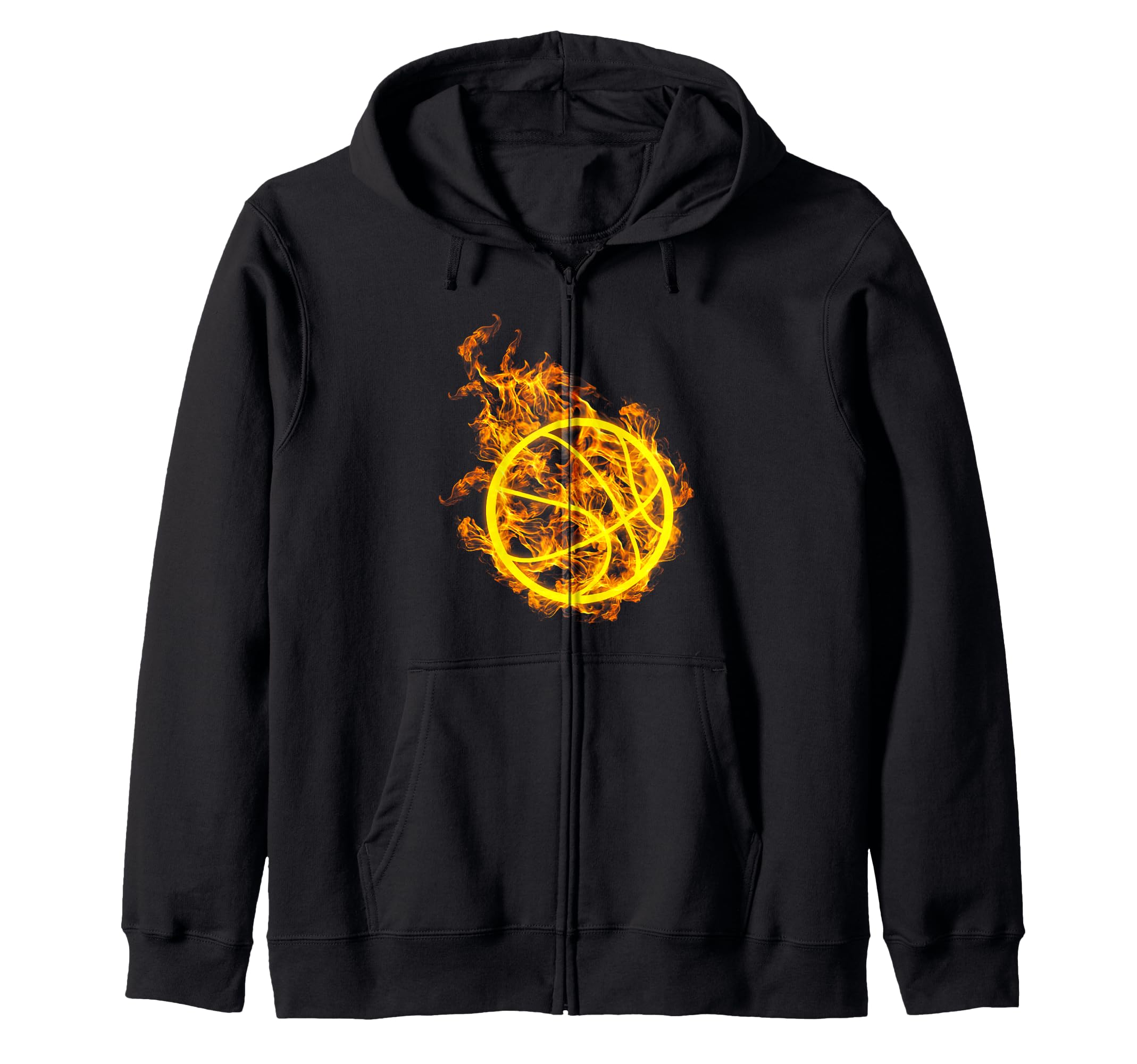 Fire Basketball Lover Basketball Player Zip Hoodie