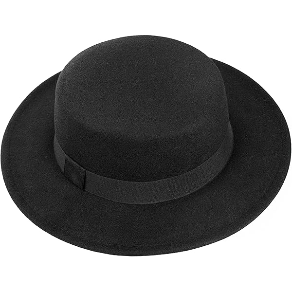 Unisex Pork Pie Fedora Top Hat Deluxe Felt Boater Gangster Costume Accessory