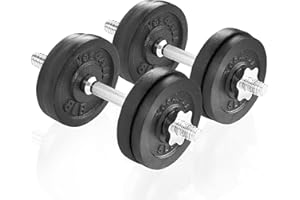 Yes4All Adjustable Dumbbell Set with Weight Plates/Connector - Exercise & Workout Equipment - Size Options 40lbs to 200lbs
