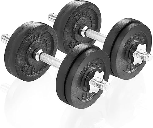 Yes4All Adjustable Dumbbell Set with Weight Plates/Connector