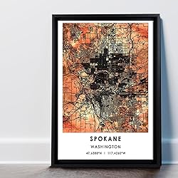 Wichita Map Poster, Kansas Map Art Poster, Map