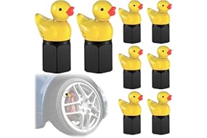 Tkxjry 8 Pcs Duck tire Valve caps, Cute Tire Valve Caps, Duck Valve Stem Caps Covers, Compatible with Most Cars, Motorcycles,