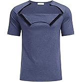 Dyeek Chemo for Shirt Port Access Chemotherapy Must Haves Tear Away Side Snap Short Sleeve Post Shoulder Surgery Shirts