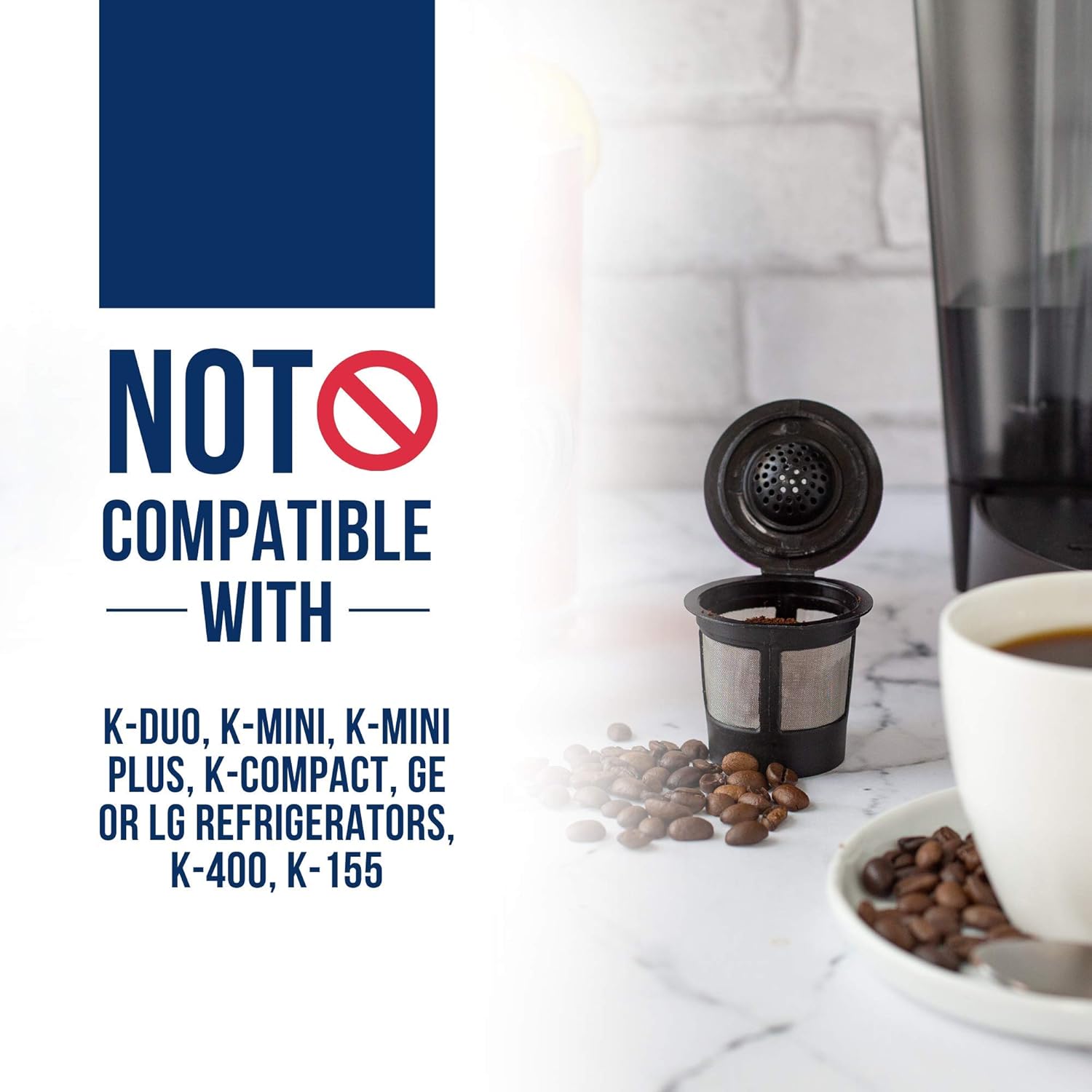 Reusable K Cups For Keurig 2.0 & 1.0 Brewers Easy To Use Refillable Single Cup Coffee Filters - Eco Friendly Stainless Steel Mesh Filter - Check for Compatibility, (Pack of 4): Kitchen & Dining