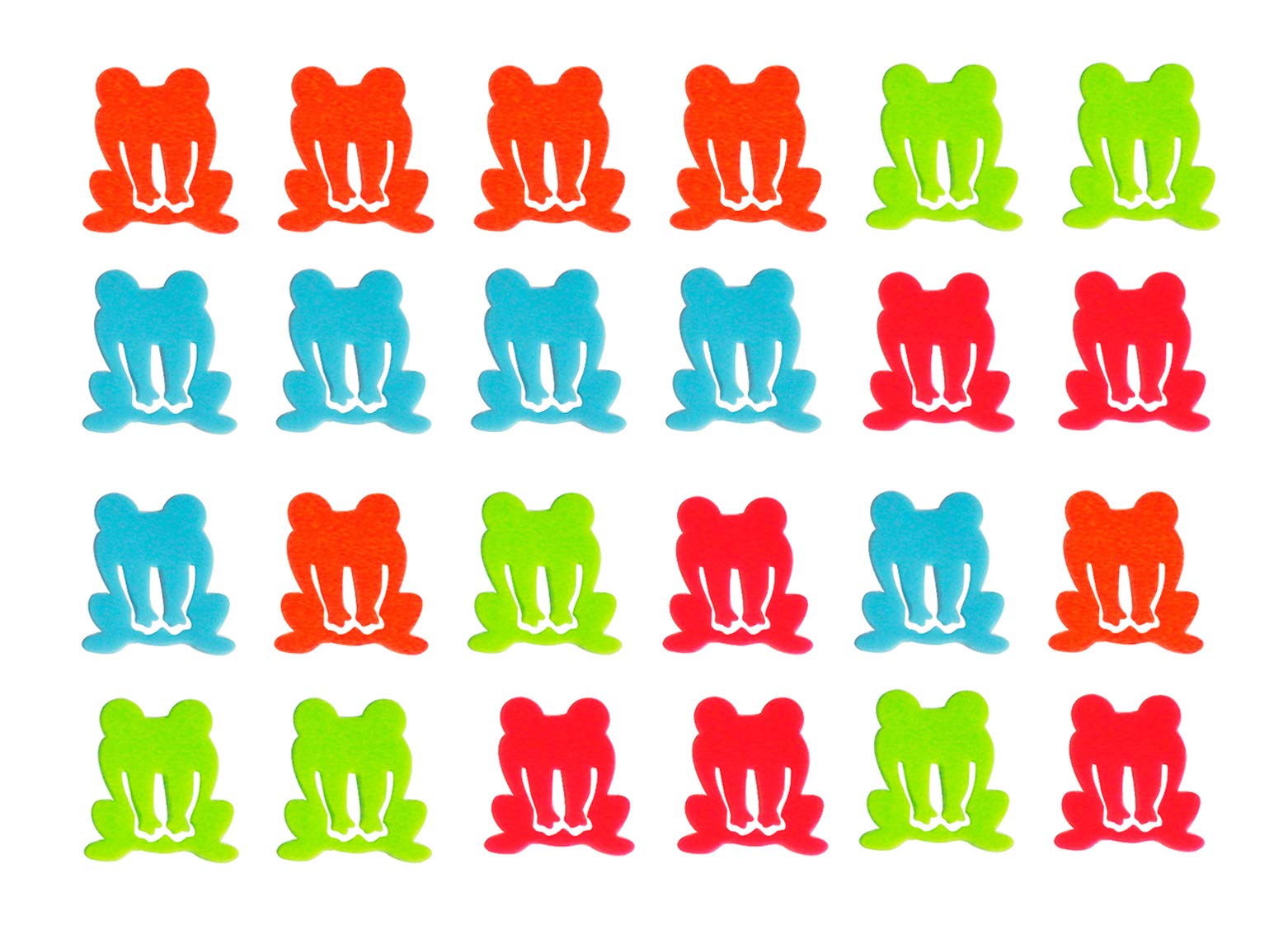 Emartbuy Pack of 2 (48 pcs) Paper Clip Binder Clip Designer - Multi Coloured Frogs