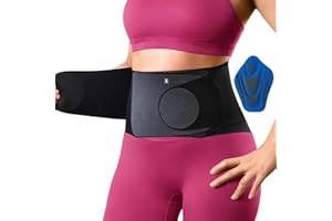 Fitomo Ultra Thin Back Brace for Women Men, Seamless Yoga Fabric for All Day Comfort, Slim-Fit, Wear under Clothes, Removable Lumbar Pad for Lower Back Pain, Sciatica, Posture, Lifting, Black, Size S