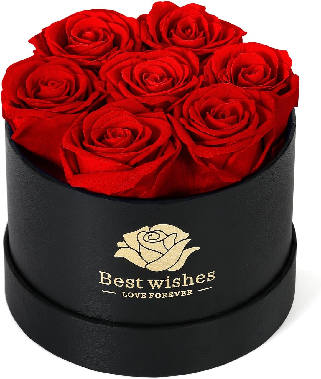 Dried & Preserved Flora - Birthday Gifts for Women, Red Preserved Real Roses for Her, Womens Gifts for Christmas,Real Roses Flower from Daughter Son, Preserved Flowers in a Box Long Lasting Rose Gift for Mom,Women,Wife,Grandma