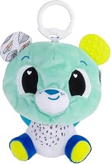 LAMAZE 3-In-1 Clip & Go Bear Baby Toy Safety Teether Black White view 2