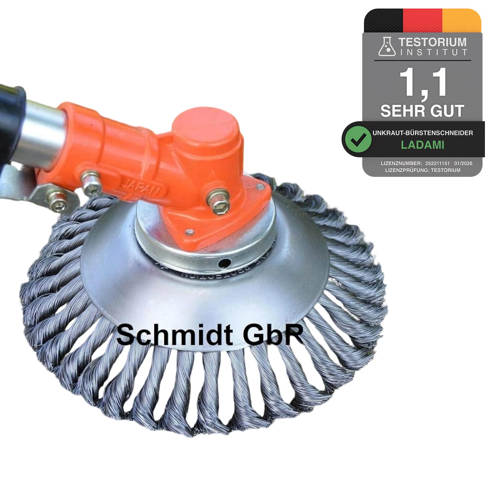LADAMI ! Profi ! Unkrautbürste Wildkrautbürste MOTORSENSE 25,4 x 200 mm Hohe Standfestigkeit - sehr robust - leichte Montage 1 Stück