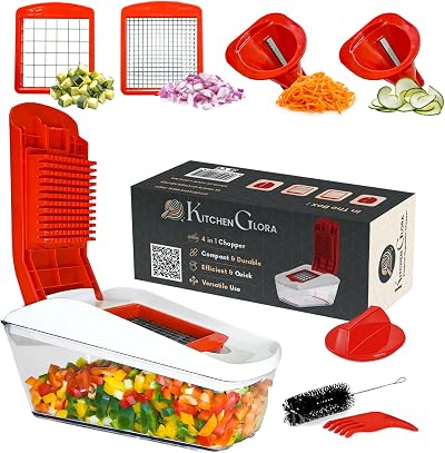 AEX Manual Food Chopper 550ml Pull Cord Non Electric Persoan Red