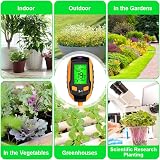 Flintronic 4-in-1 Soil Tester pH Moisture Temperature Light LCD Indoor Outdoor view 7