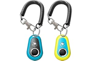 HoAoOo Pet Clicker for Dogs/Cats/Horses/Birds or Other Animals - Clickers for Training (Blue + Green)