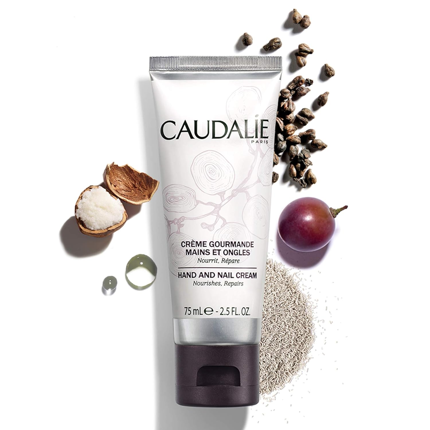 Caudalie Nourishing and Protective Hand and Nail Cream, 2.5 Ounce: Premium Beauty