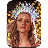 EARENT Light Up Headbands Rave Outfits Neon Headband for Women