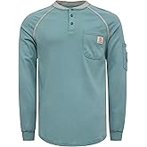 BOCOMAL FR Shirts 5.5oz Light Weight Henley and Short Sleeve Flame Resistant/Fire Retardant Clothing Shirt