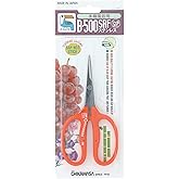 Chikamasa B-500SRF Curved Scissors with Fluorine Coating, Orange