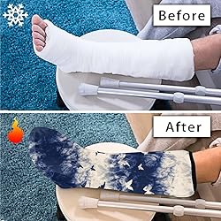 LedBack Kids Leg Cast Cover Sock Blue Tie Dye Print