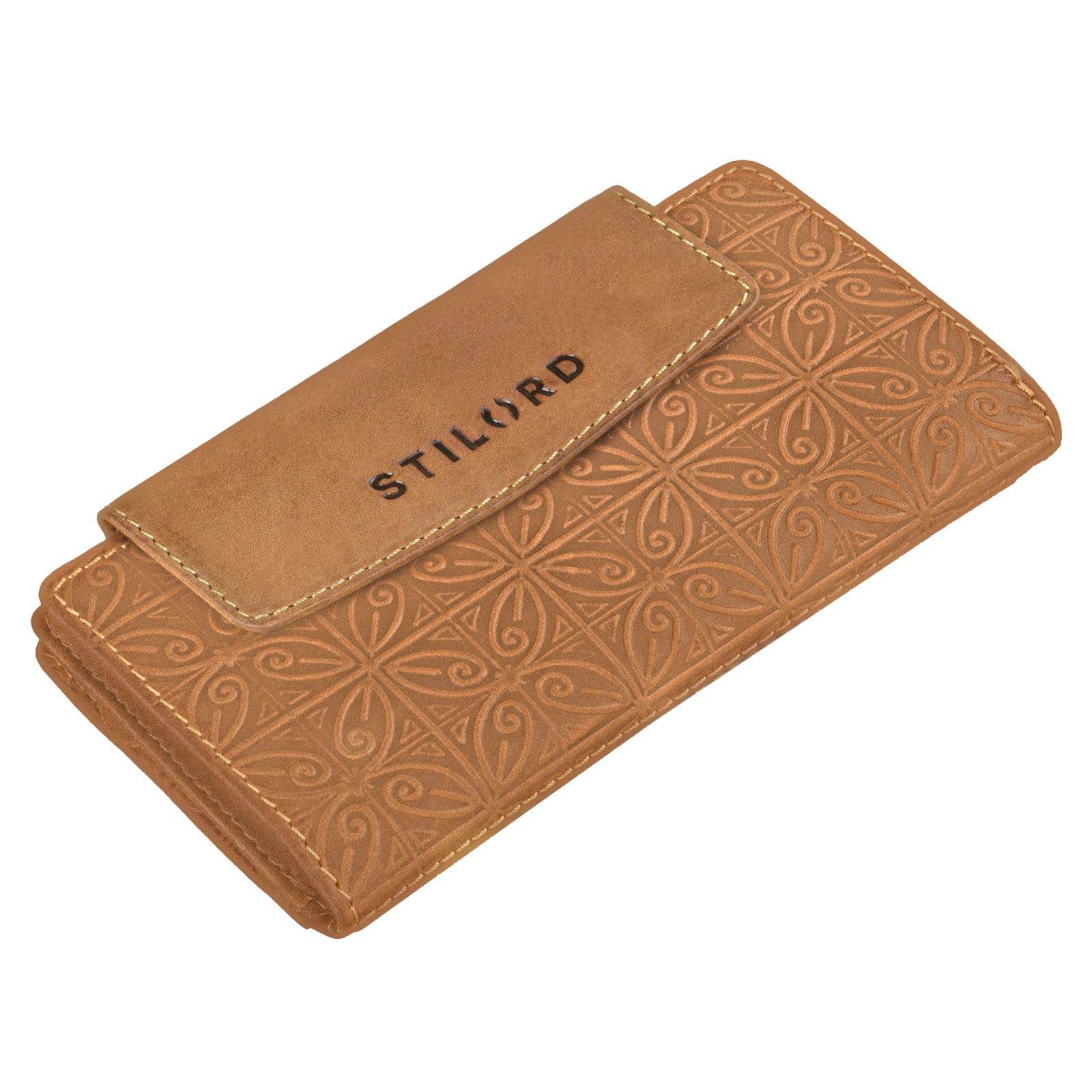 STILORD "Lorelai" Ladies Wallet Genuine Leather Purse Vintage Wallet Large Zpper Compartment Classic Women Notes Colour:Nevada - Brown — image 1