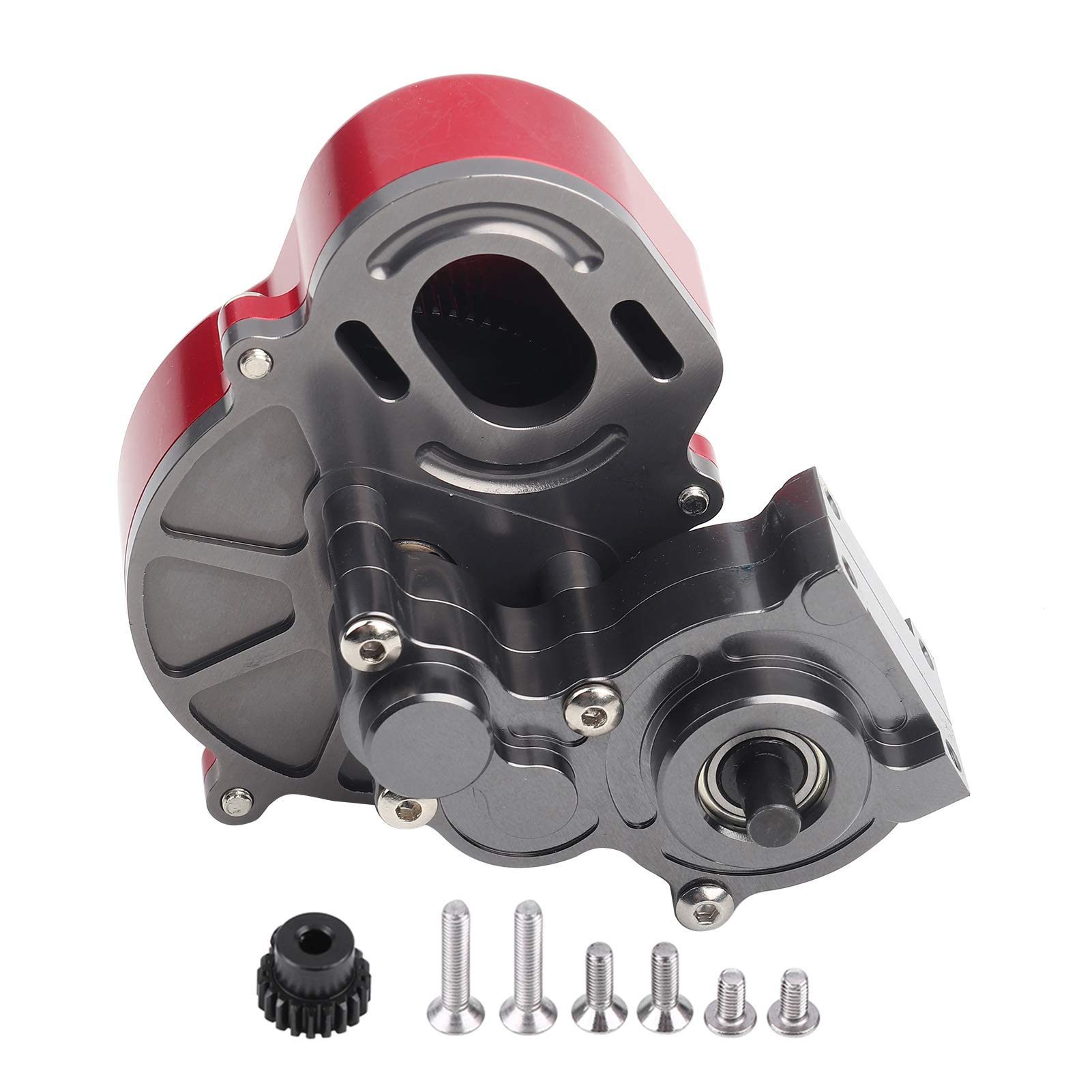 RC Car Gearbox, Metal Center Gearbox with Screws for AX10 SCX10 1/10 Scale RC Crawler Car Bearing Parts Upgrade, Durable RC Gearbox Upgrade for RC Enthusiasts, Racers, and Off-Road Drivers