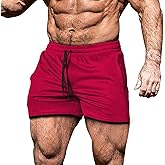 EVERWORTH Men's Workout Shorts Quick Dry Gym Shorts Bodybuilding Short Shorts, 4" Inseam Lightweight Mesh Yoga Running Shorts