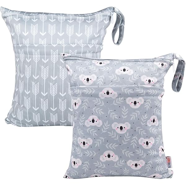 Lot De 3 Sacs Humides/secs De Grande Capacité Pour Bébé Avec