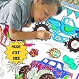 Amazon.com: Monster Truck Coloring Poster for Kids Birthday Party ...