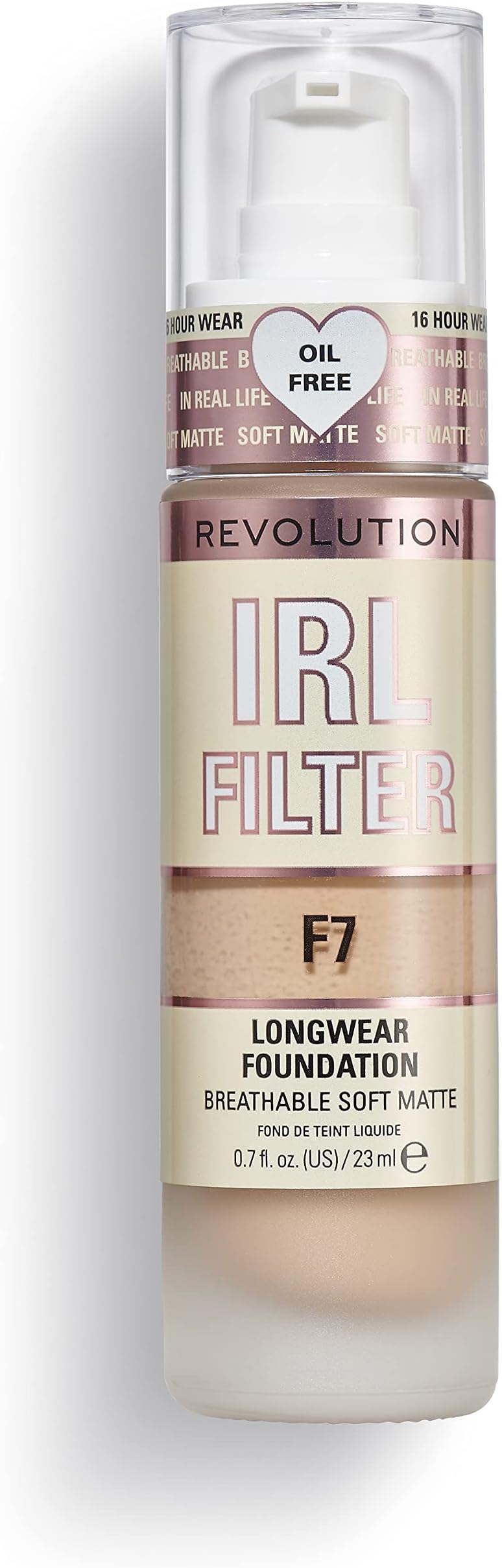 Revolution IRL Filter Longwear Foundation F7 Medium Tan 23ml