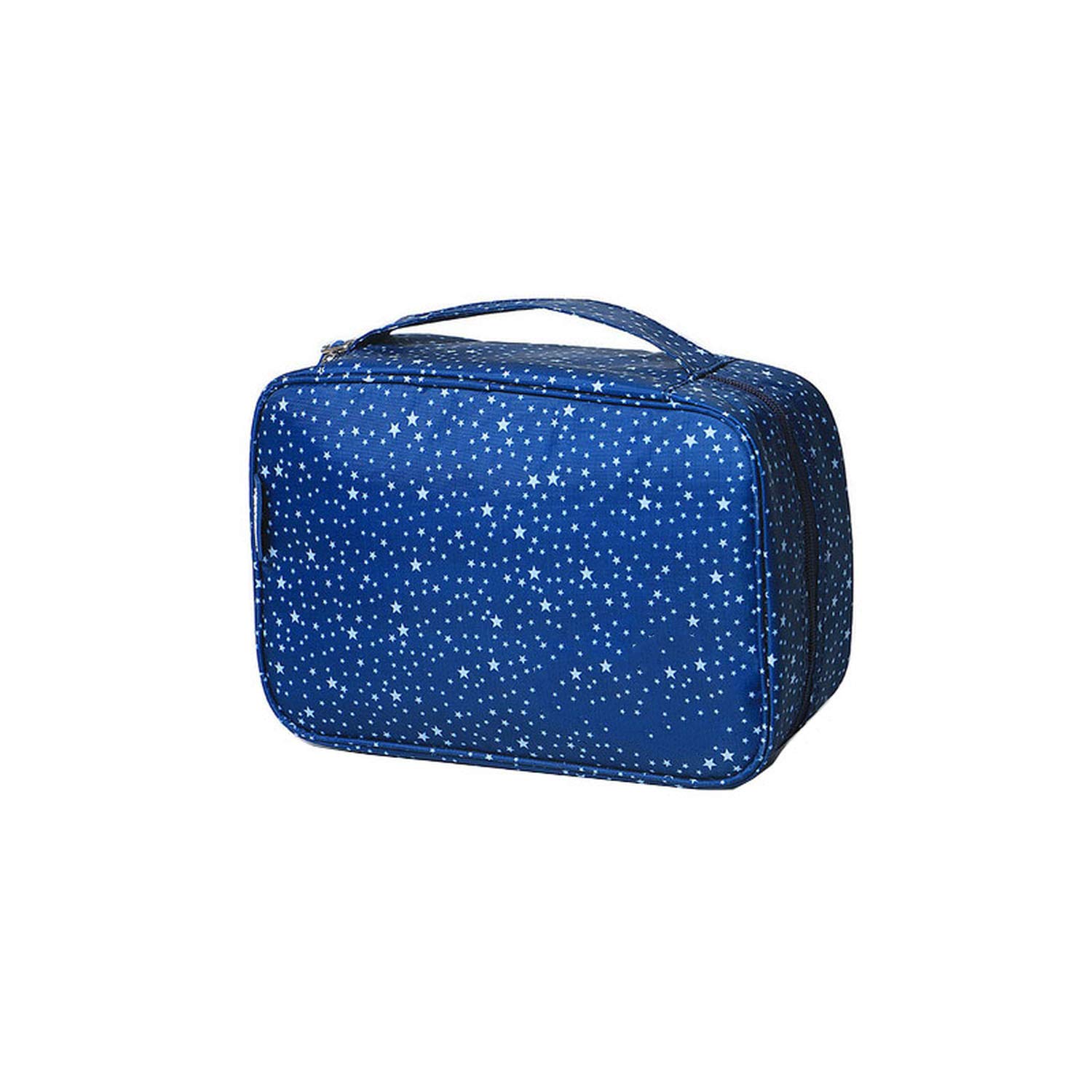 Hooks cosmetic bag hairdressers portable travel organizer men ladies cosmetics cosmetic bag waterproof wash bags H40,Dark blue five-point