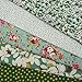 RayLineDo 5X Different Pattern Green Poplin Fabric Fat Quarter Bundle 46 x 56cm (Appox 18