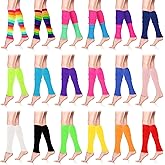 SATINIOR 80s Women Neon Leg Warmers Eighty's Ribbed Knit Tall Leg Warmers Costume for Halloween Party Sports Accessories