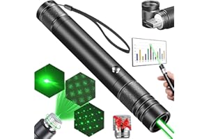 MEUSNO Green Laser Pointer High Power, USB Rechargeable Green Laser High Power Pointer Long Range Laser Pointer Laser Light Pointer for Presentations