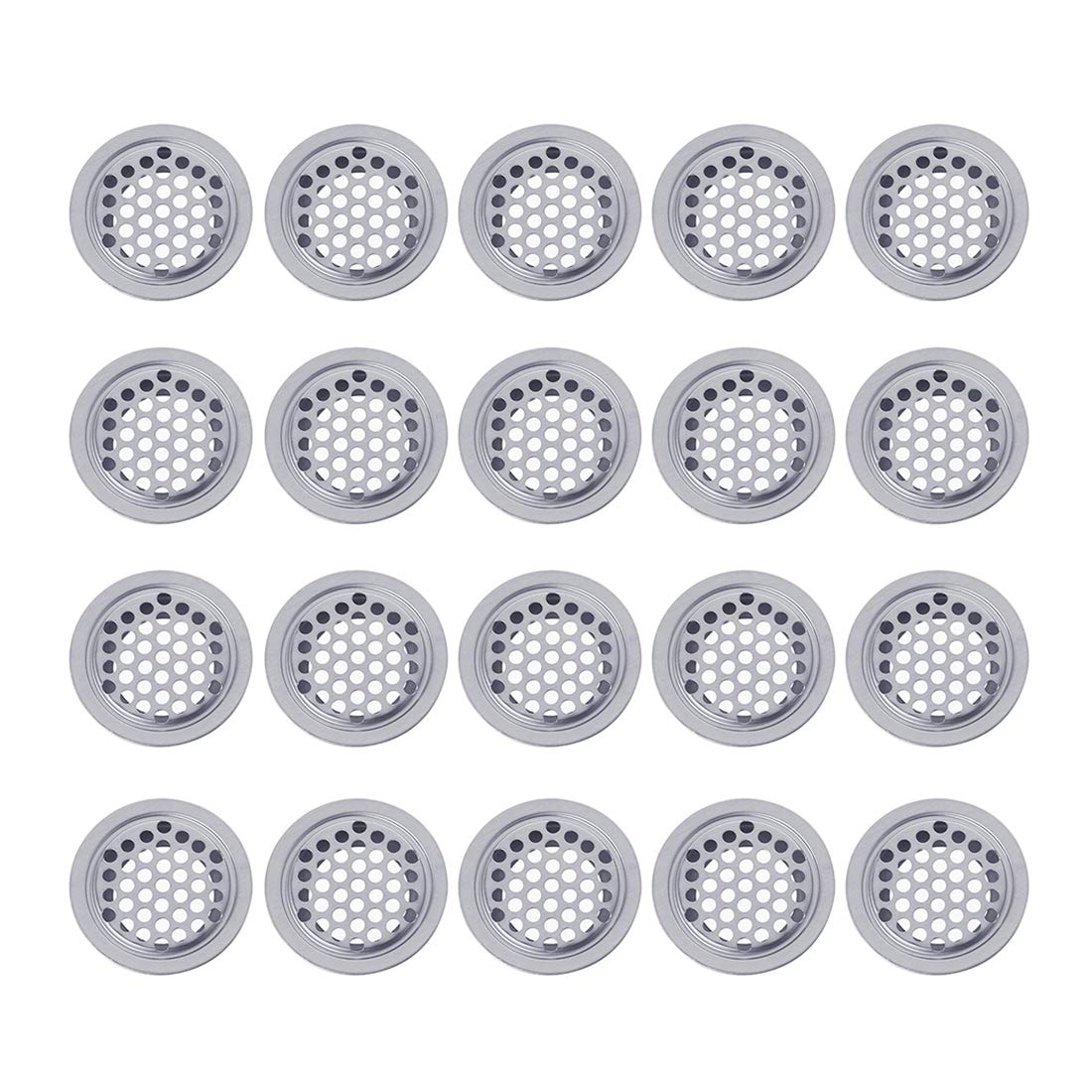 Repuhand 20 Pcs Stainless Steel Air Vent Hole Round Shaped Mesh Hole for Kitchen, Bathroom, Cabinet, Wardrobe