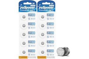 Fuspower CR1025 5033LC Br1025 1025 3V Battery for Watch Toy Remote Control Car Key (10count(CR1025))