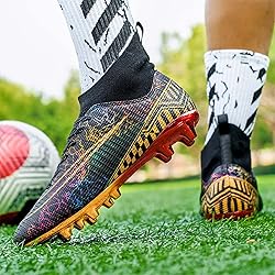 HESBITEUL Big Kids Soccer Shoes Unisex Academy