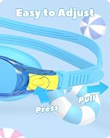 Findway Kids Swimming Goggles Anti Fog 3-14 Years Silicone Leakproof view 5