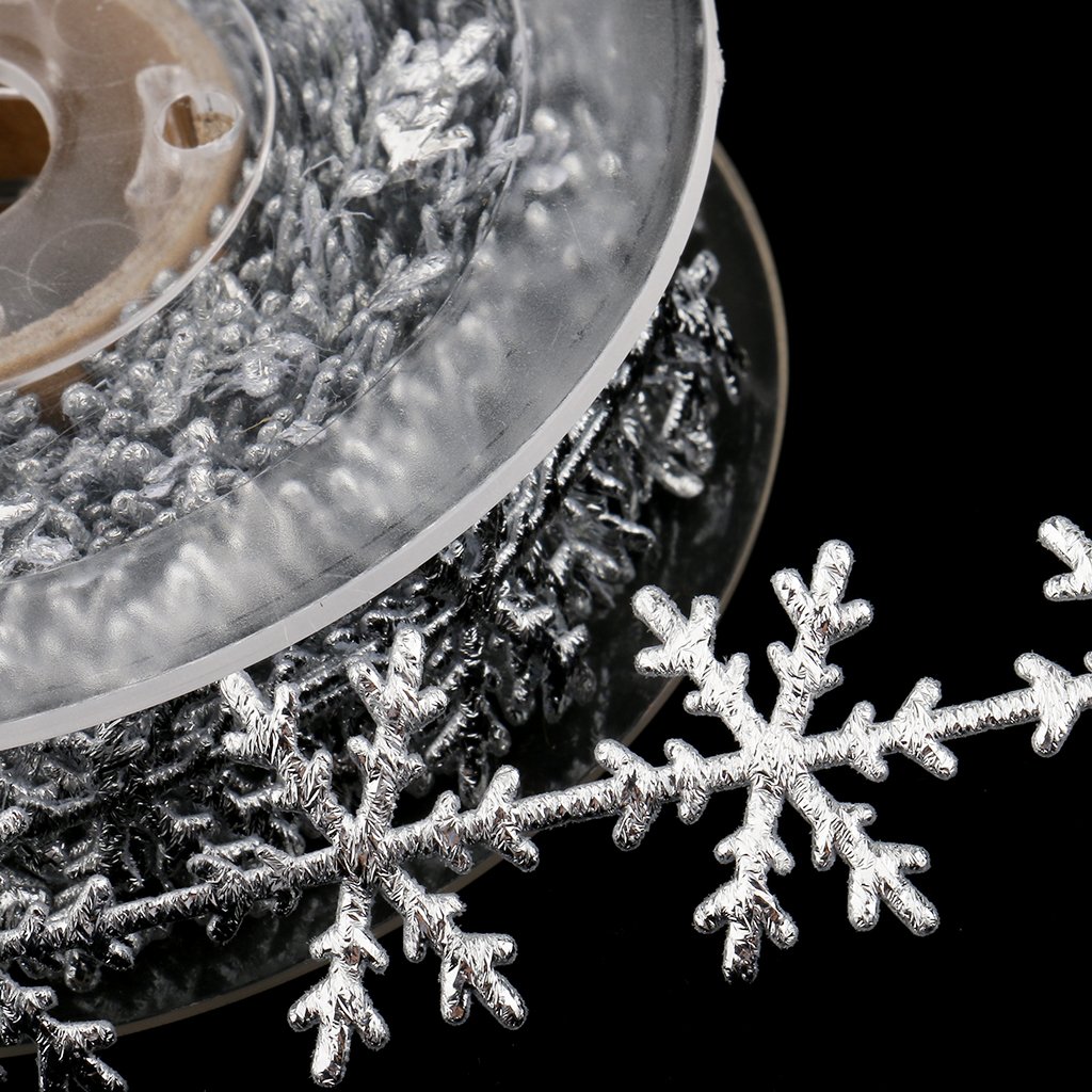 Basteln Malen Nahen Magideal 10m Schneeflocke Dekoband Schleifenband Spitze Hochzeit Weihnachts Bordure Kuche Haushalt Wohnen Luxdental Si