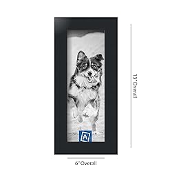 ArtToFrames 4x11 Inch Black Picture Frame, This