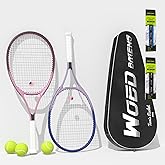 Tennis Rackets for Adults 27 Inch Tennis Racquets Set Included Tennis Racket Tennis Balls Overgrips Vibration Dampers Tennis Bag
