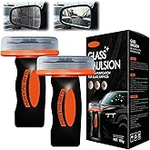 DZCKTFYGRT Glass Oil Film Remover for Car, Oil Film Remover for Car Windshields and Windows,Removes oil film & Smudges, Improve Windshield Clarity for Safe Driving(2pcs)