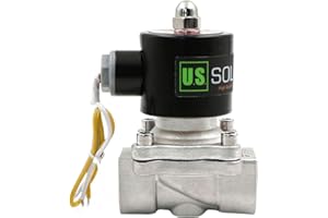 U.S. Solid Stainless Steel Electric Solenoid Valve 110VAC Normally Closed Air Water (3/4)