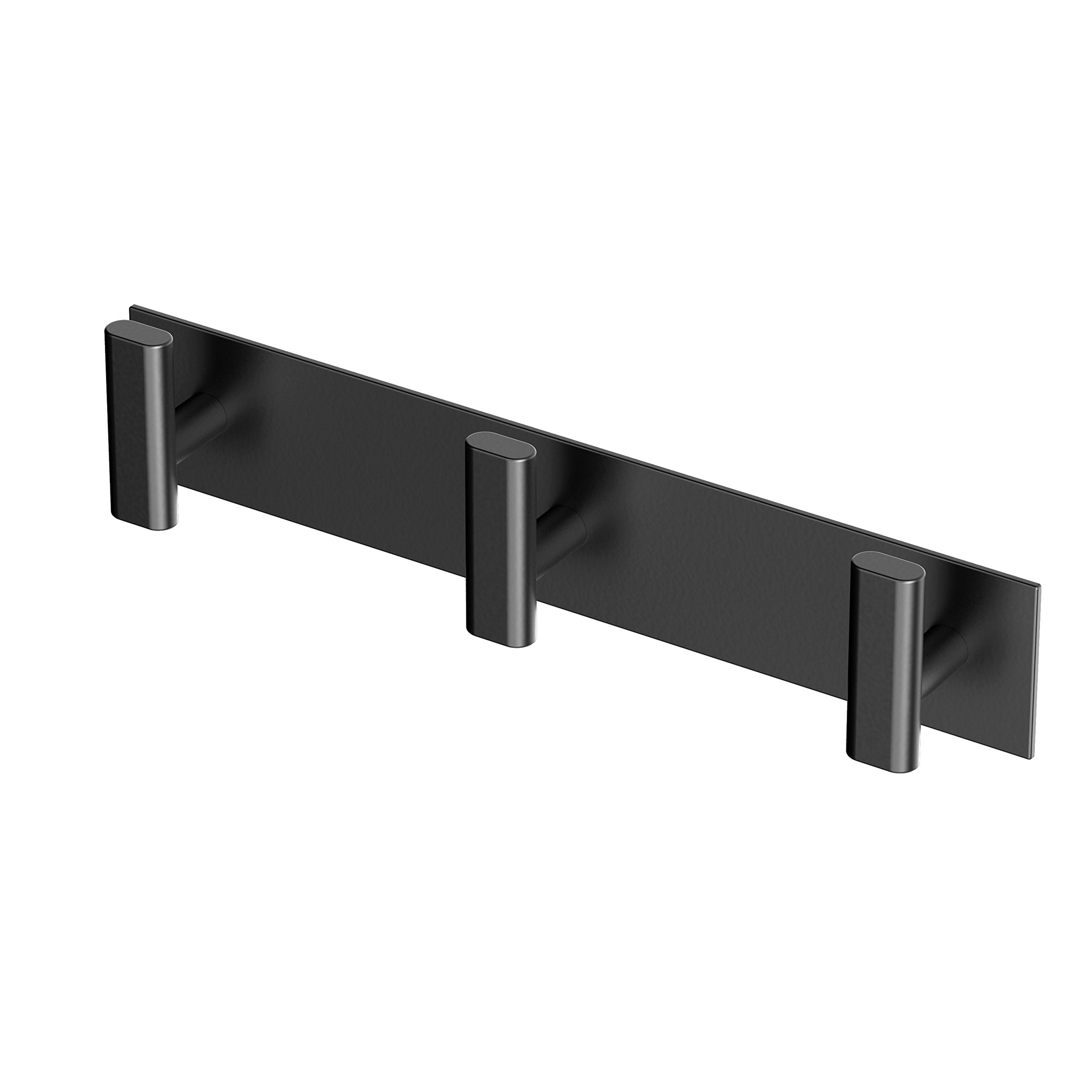 Gatco 1287MX Elevate All Modern Décor Rectangle, Matte Black, Triple Hook