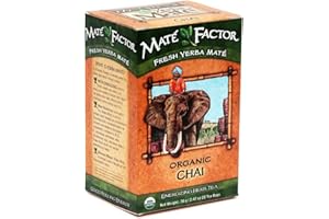 MATÉ FACTOR The Mate Factor Yerba Mate Energizing Herb Tea, Chai, 20 Tea Bags (Pack of 3)