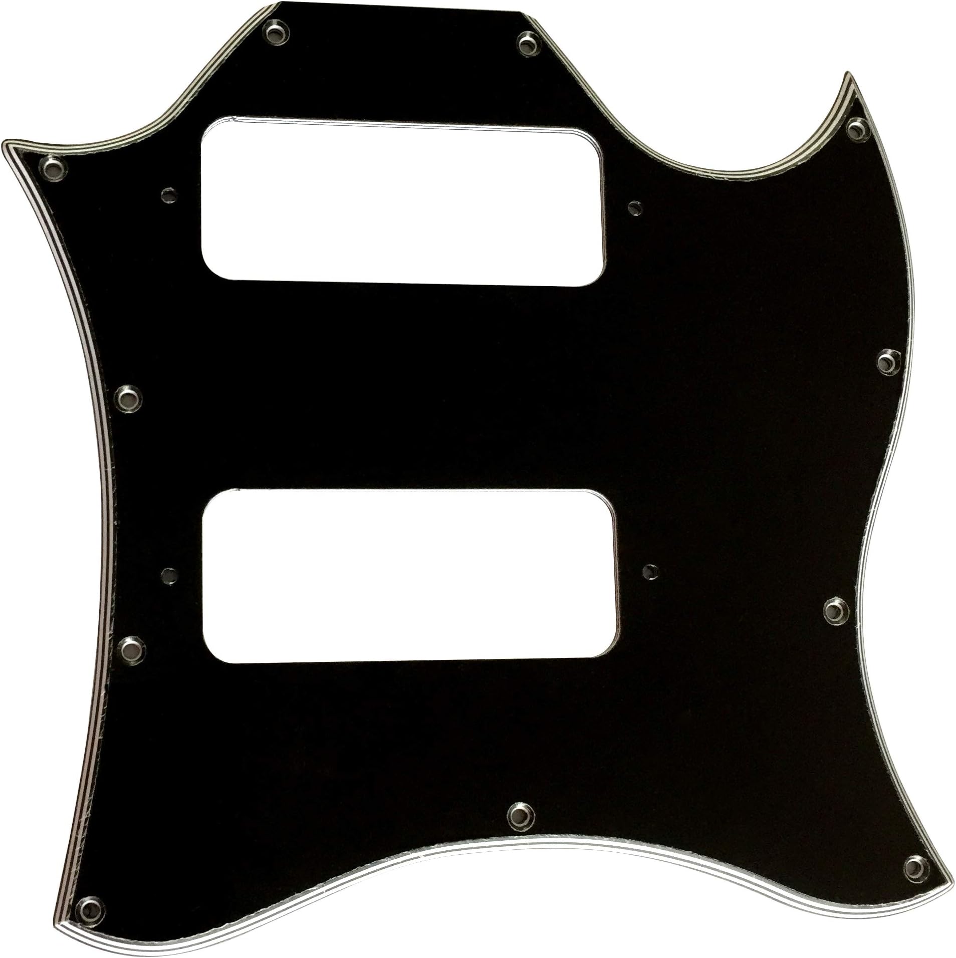 Custom Guitar Pickguard For US Gibson SG P90 Without Birdge Holes Style (5 Ply Black)