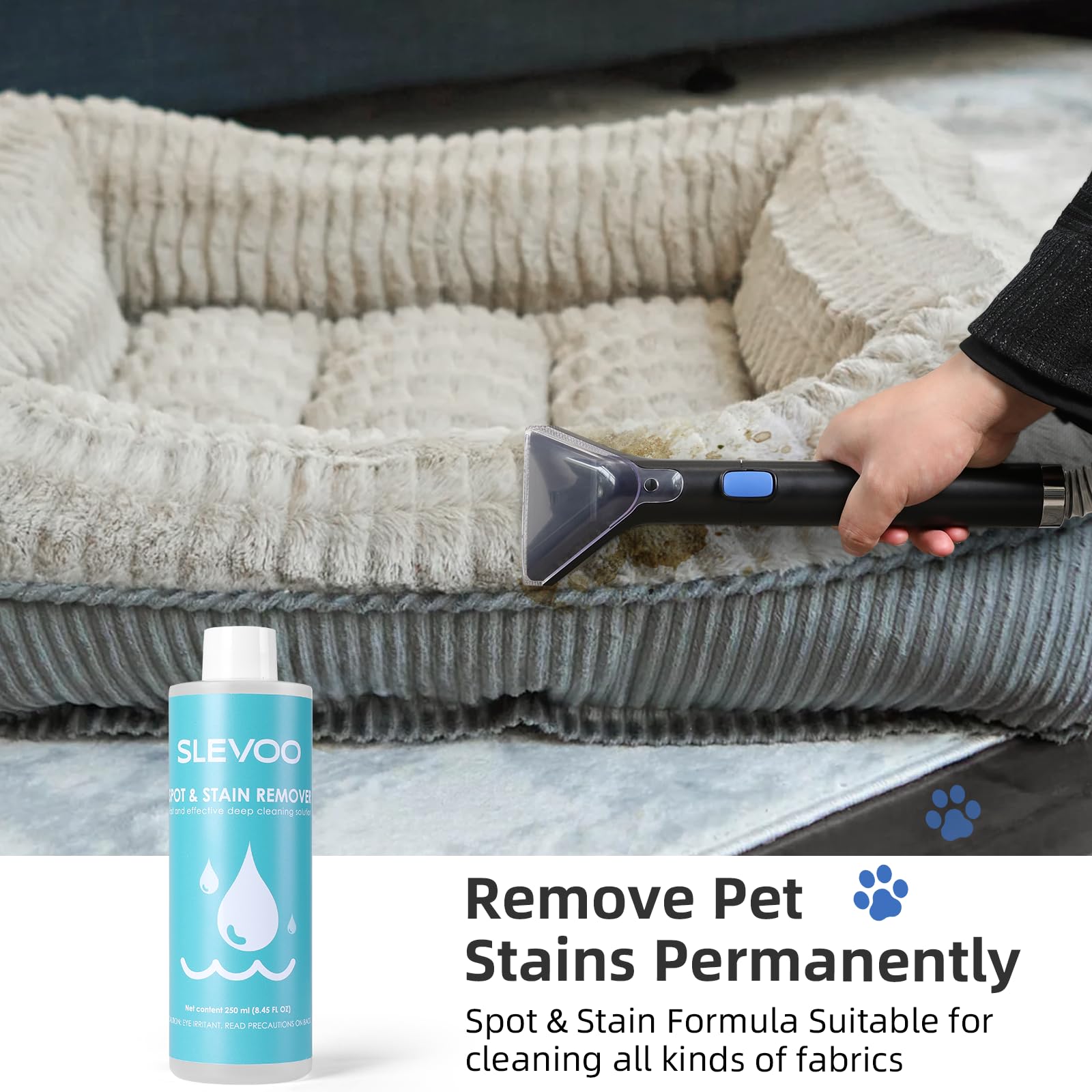 Carpet Cleaner Machine 11Kpa Strong Suction, New 450W Powerful Motor, Portable Upholstery Cleaner with Spot Cleaner, Stain Remover for Pet Accident, Rugs, Carpet and Upholstery Black