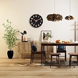 SIN&MI 12 Inch Wall Clock Silent Large Easy to Read Gold view 4